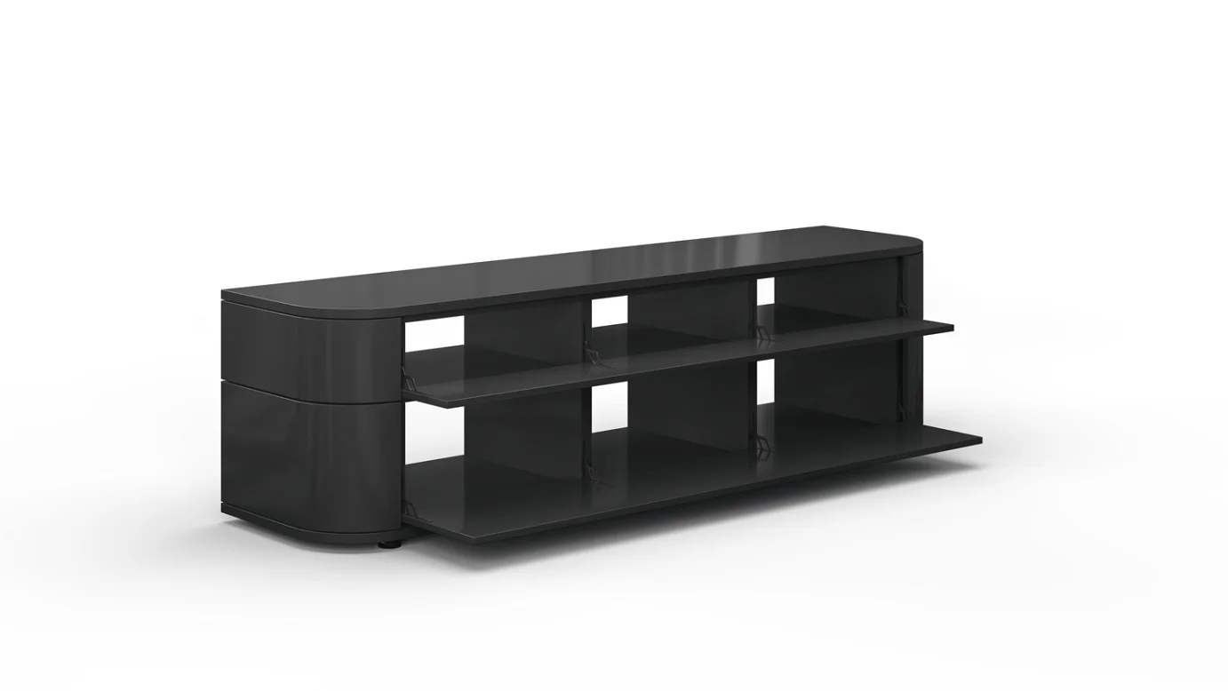 Ovg HIFI Sideboard open Side v06schwarz 1